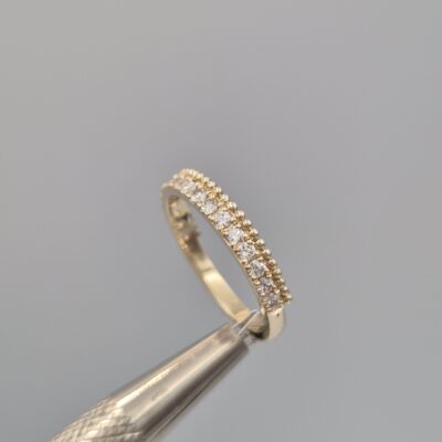 Pierścionek Harmonia żółte złoto 0.585 z brylantami laboratoryjnymi 0.40ct