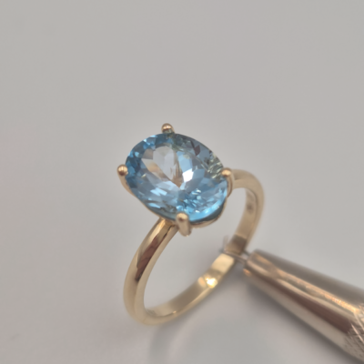 Pierścionek Irini żółte złoto 0.585 (14k) z topazem 3.00 ct